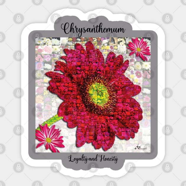 Chrysanthemum Birth Month Flower November Sticker by Symbolsandsigns